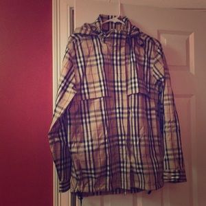 Packable Burberry Golf Windbreaker Jacket